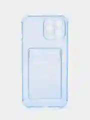 Синий чехол для iPhone 13 Pro Max с карманом для карт
