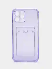 Лавандовый чехол для iPhone 12 Pro Max, с карманом для карт