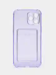 Лавандовый чехол для iPhone 12 Pro Max, с карманом для карт