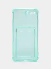 Салатовый чехол для iPhone 7,8 PLUS с карманом для карт
