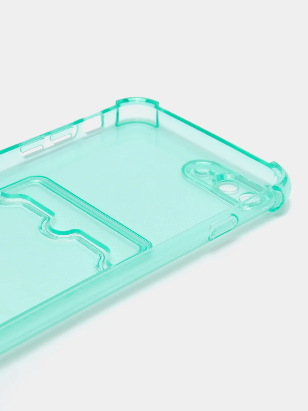 Салатовый чехол для iPhone 7,8 PLUS с карманом для карт