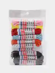 Красный шнурки для обуви, плоское сечение, цвет микс, 10 пар, 100 см