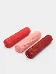 Кораллово-розовый подарочный набор свечей, из вощины, ручной работы
