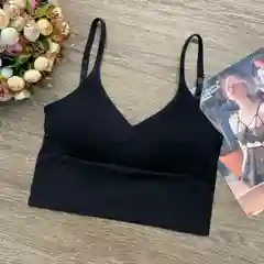 Топ женский базовый, спортивный топ со съемными чашечками, топ-бра