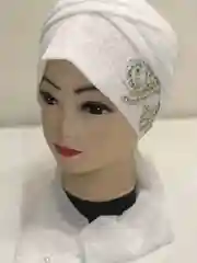Фиолетовый готовый платок на никах / платок / женский головной убор / тюрбан женский