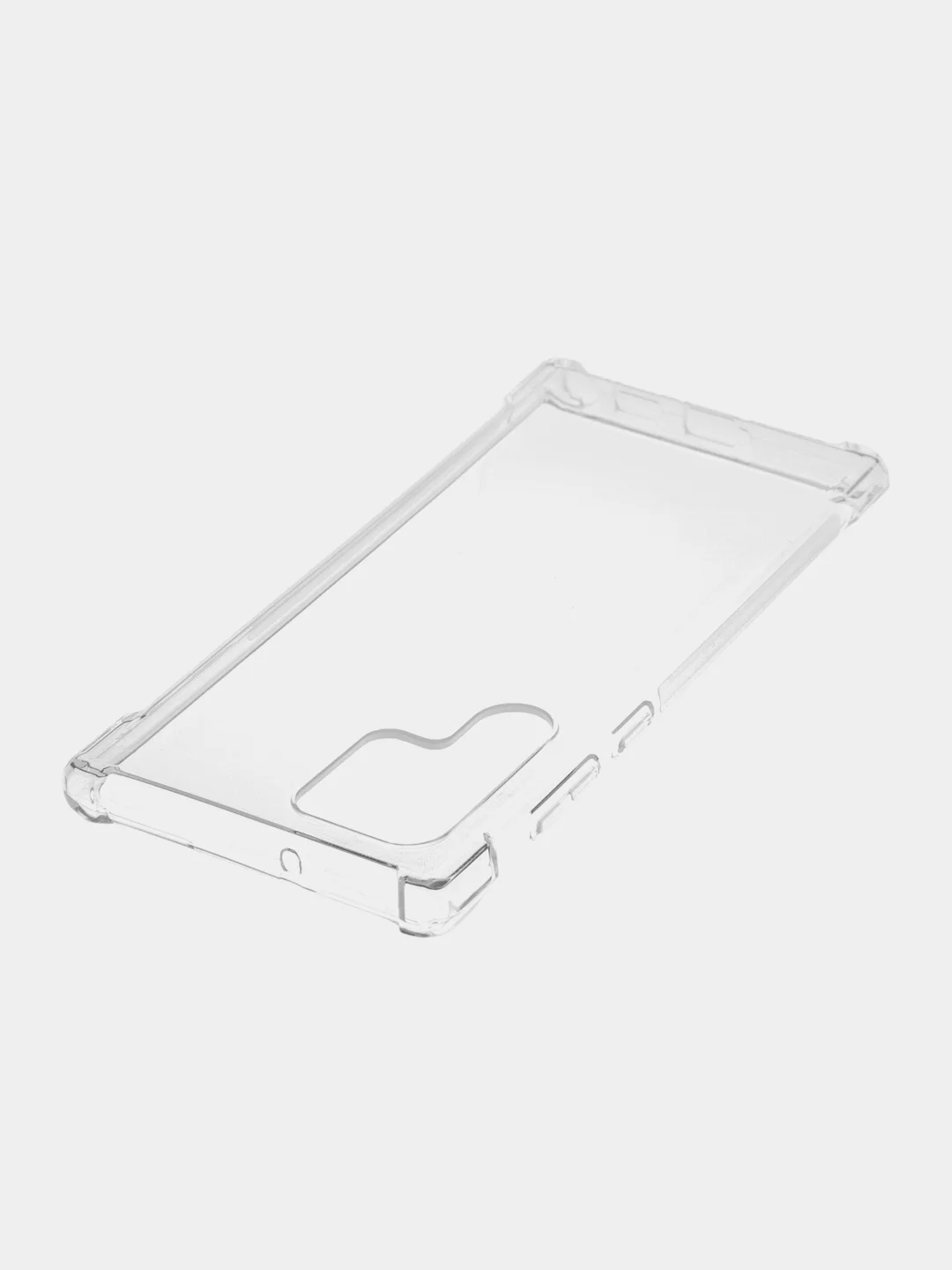 Прозрачный противоударный чехол для Samsung Galaxy S22 Ultra силиконовый BROSCORP с усиленными углами