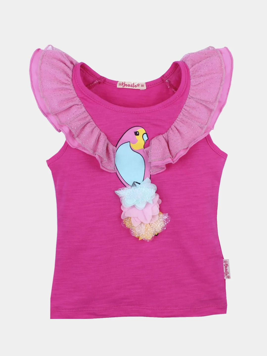 Розовый футболка для девочки c 3-7 лет