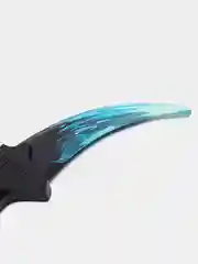 Лазурный нож керамбит Голд, Скретч (Scratch), Драгон гласс (Dragon Glass), деревянный