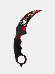Черный деревянный штык-нож М9 Огненный череп кс го / cs go Нож бабочка, Керамбит, резинкострел