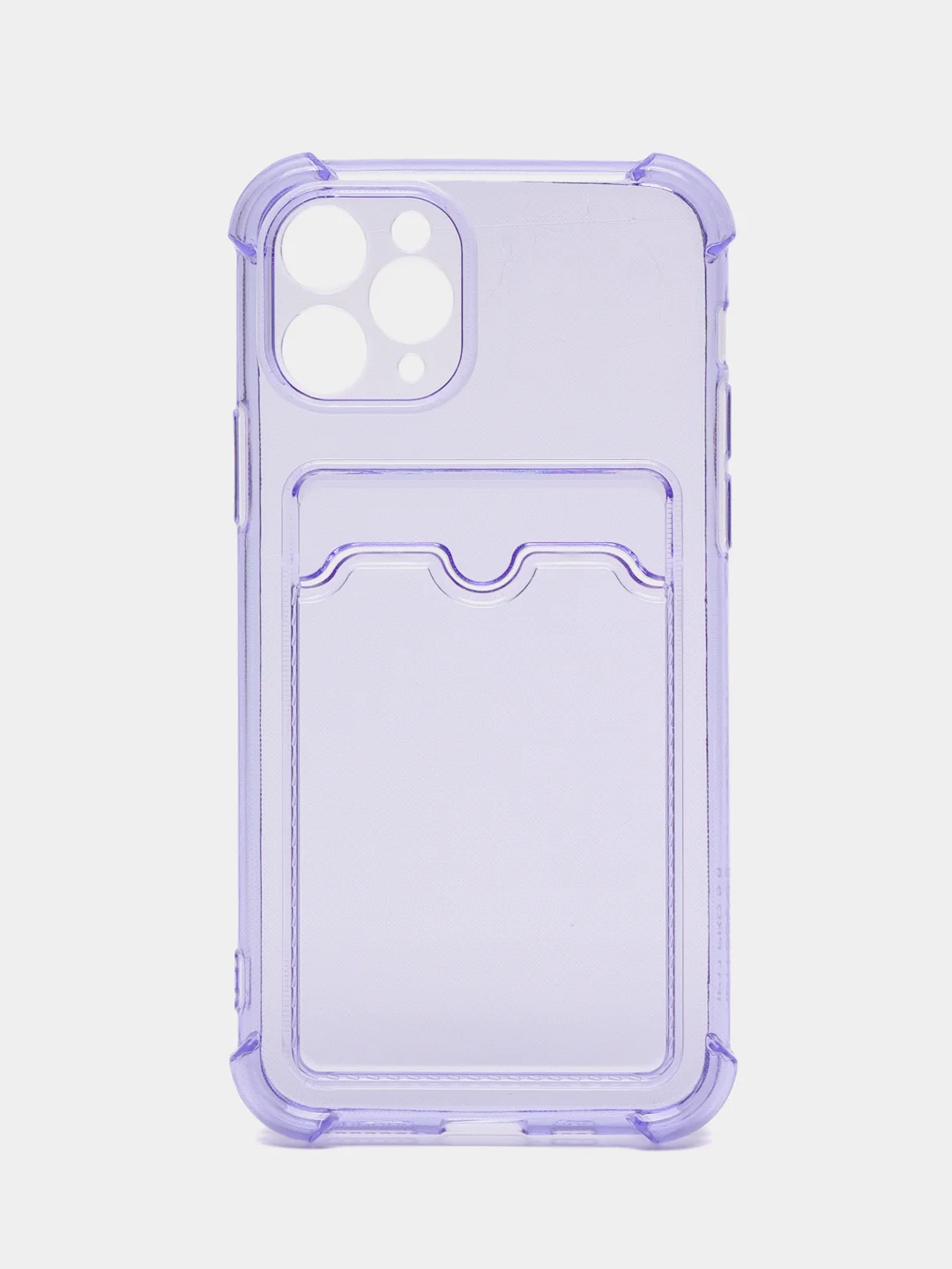 Лавандовый чехол для iPhone 11 Pro, с карманом для карт