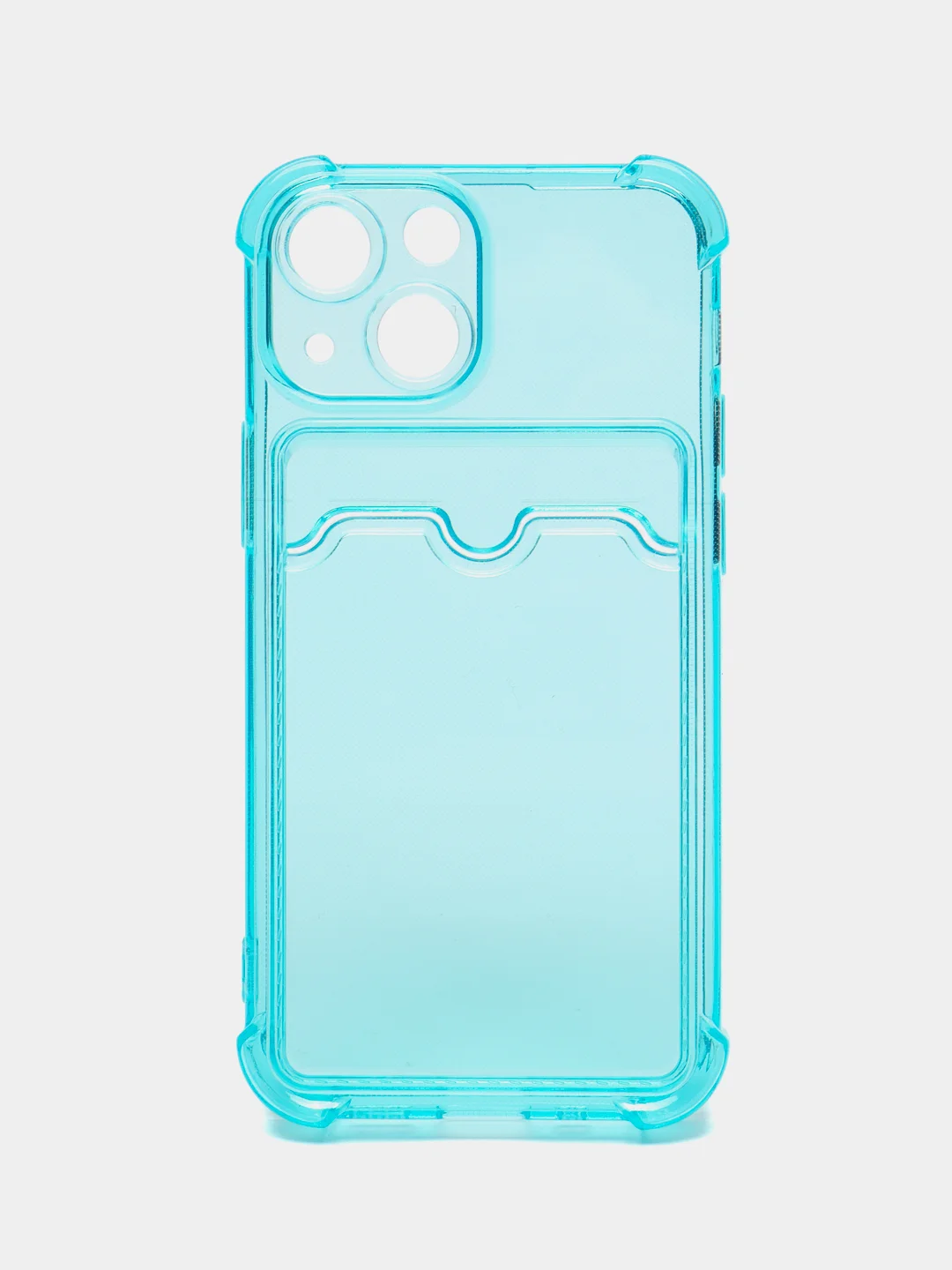 Бирюзовый чехол для iPhone 13 Mini с карманом для карт