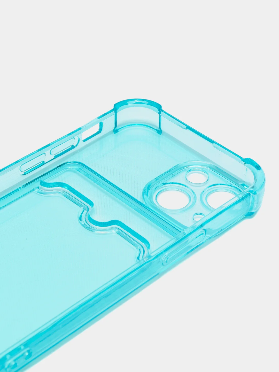 Бирюзовый чехол для iPhone 13 Mini с карманом для карт