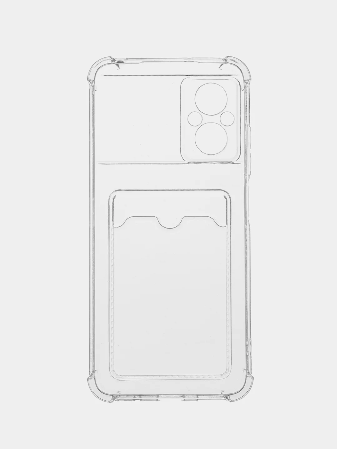 Прозрачный силиконовый чехол Xiaomi Poco M5 4G 2022, Poco M4 5G (Поко М4 5Г, М5 4Г 2022), с карманом для карт, прозрачный