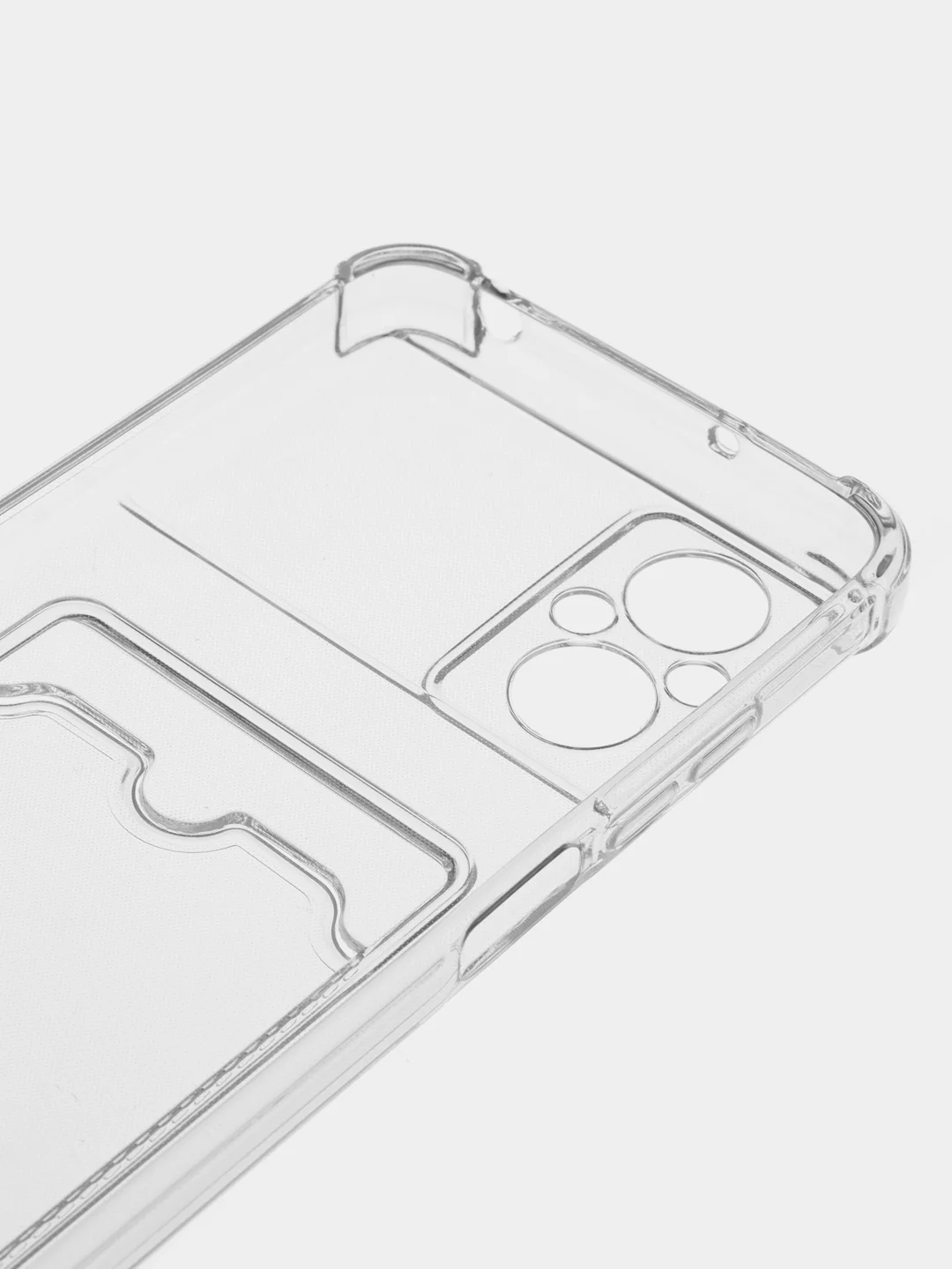 Прозрачный силиконовый чехол Xiaomi Poco M5 4G 2022, Poco M4 5G (Поко М4 5Г, М5 4Г 2022), с карманом для карт, прозрачный