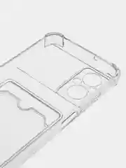Прозрачный силиконовый чехол Xiaomi Poco M5 4G 2022, Poco M4 5G (Поко М4 5Г, М5 4Г 2022), с карманом для карт, прозрачный