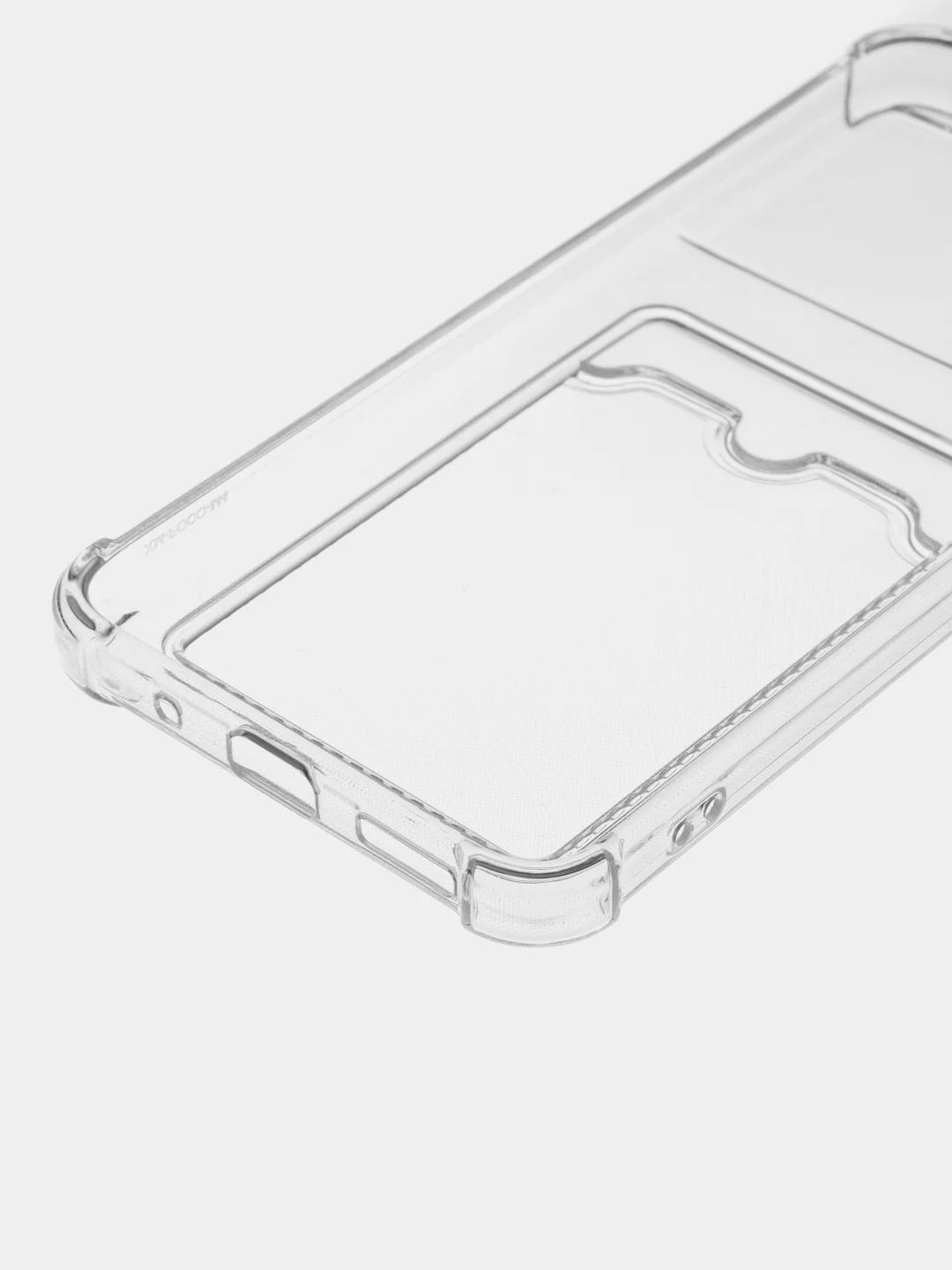 Прозрачный силиконовый чехол Xiaomi Poco M5 4G 2022, Poco M4 5G (Поко М4 5Г, М5 4Г 2022), с карманом для карт, прозрачный