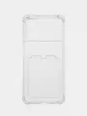Прозрачный силиконовый чехол Xiaomi Poco M5 4G 2022, Poco M4 5G (Поко М4 5Г, М5 4Г 2022), с карманом для карт, прозрачный