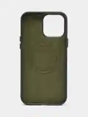 Зеленый leather case iPhone 11/12/13/14/15 Mini/Pro/Pro Max MagSafe, с анимацией