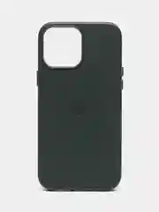 Зеленый leather case iPhone 11/12/13/14/15 Mini/Pro/Pro Max MagSafe, с анимацией