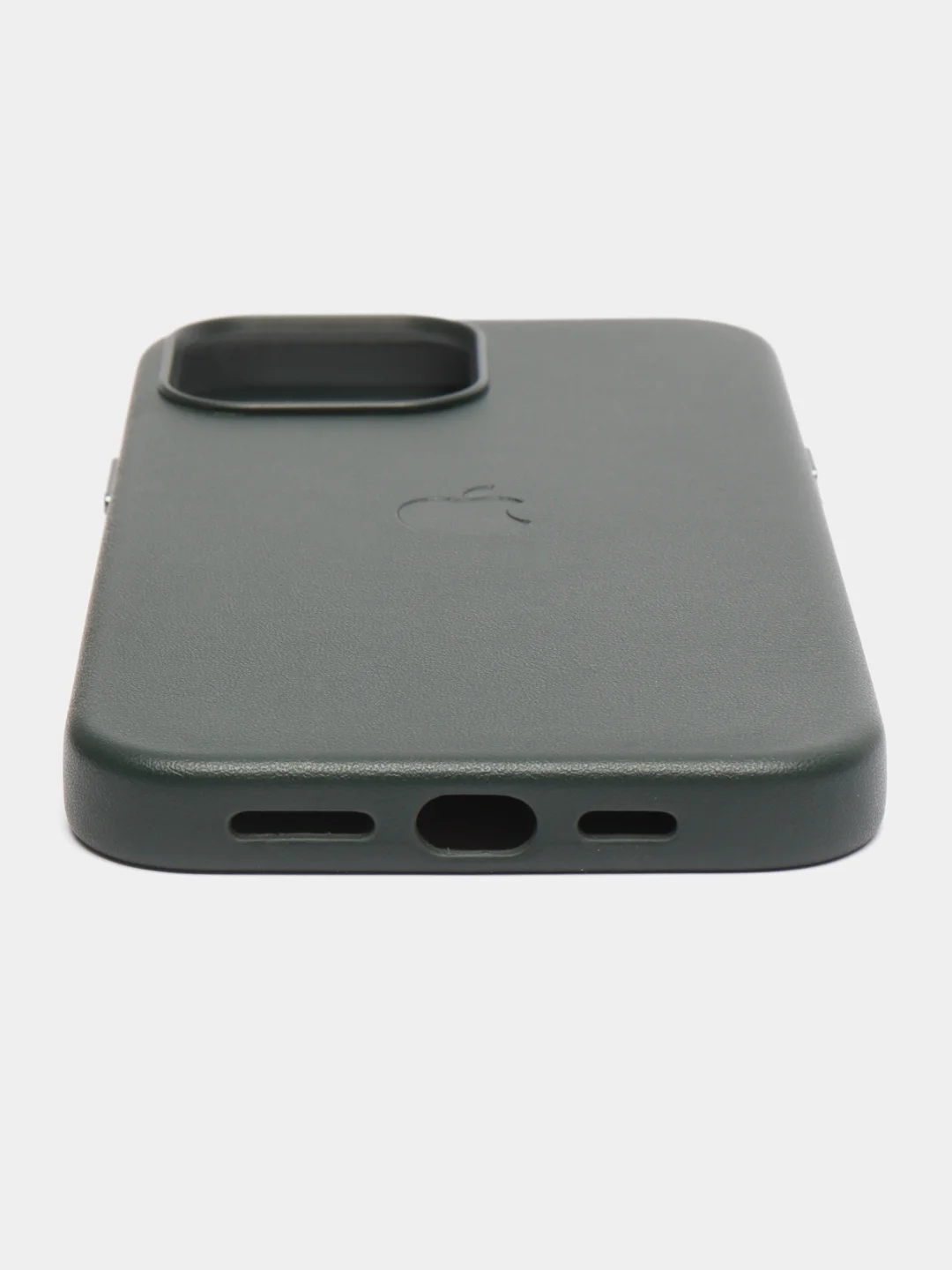 Зеленый leather case iPhone 11/12/13/14/15 Mini/Pro/Pro Max MagSafe, с анимацией