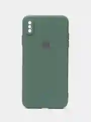 Тёмно-зелёный чехол силиконовый для iPhone 7, 8, 11, 12, 13, 14, XR, SE, X, XS, Pro, Max, Plus