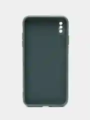 Тёмно-зелёный чехол силиконовый для iPhone 7, 8, 11, 12, 13, 14, XR, SE, X, XS, Pro, Max, Plus