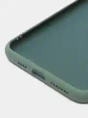 Тёмно-зелёный чехол силиконовый для iPhone 7, 8, 11, 12, 13, 14, XR, SE, X, XS, Pro, Max, Plus