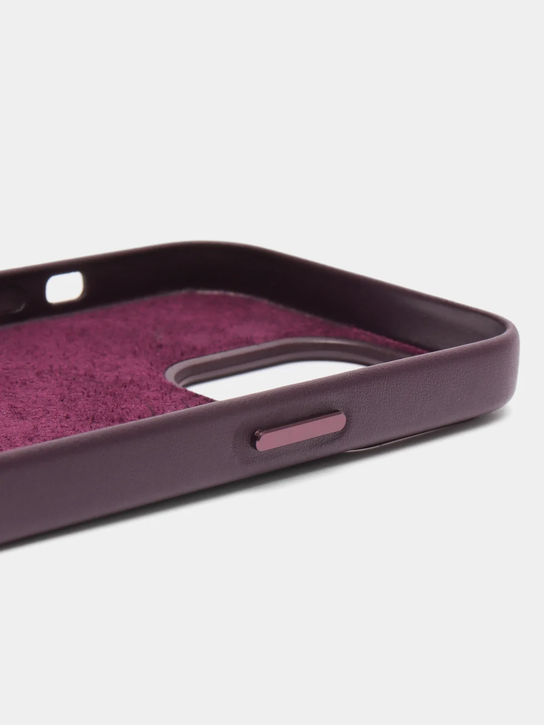 Фиолетовый leather case iPhone 11/12/13/14/15 Mini/Pro/Pro Max MagSafe, с анимацией