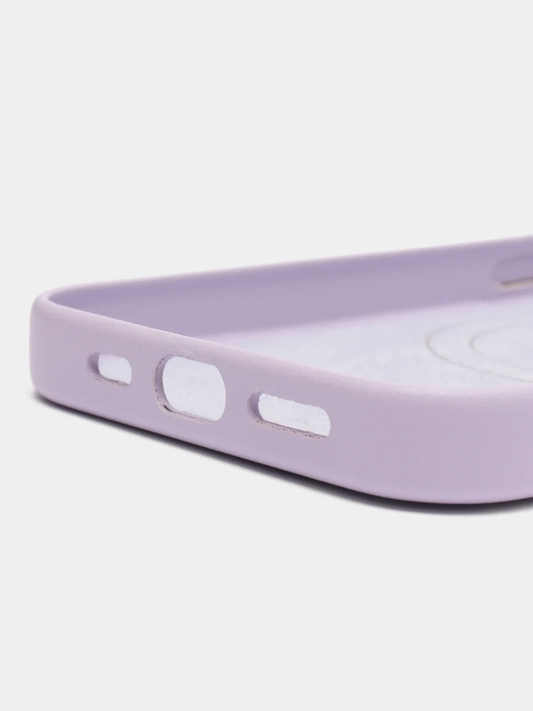 Лавандовый leather case iPhone 11/12/13/14/15 Mini/Pro/Pro Max MagSafe, с анимацией