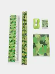Зеленый набор настольный детский, органайзер для канцелярии. Подарок на выпускной