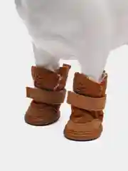Коричневый ботинки для собак, зимние