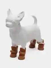 Коричневый ботинки для собак, зимние