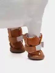 Коричневый ботинки для собак, зимние
