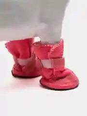 Розовый ботинки для собак, зимние