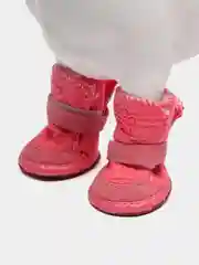 Розовый ботинки для собак, зимние