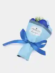 Лазурный мыльные розы с мишкой, Мыльные розы, Подарок женщине, подарок на 8 марта