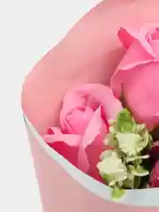 Пудровый мыльные розы с мишкой, Мыльные розы, Подарок женщине, подарок на 8 марта