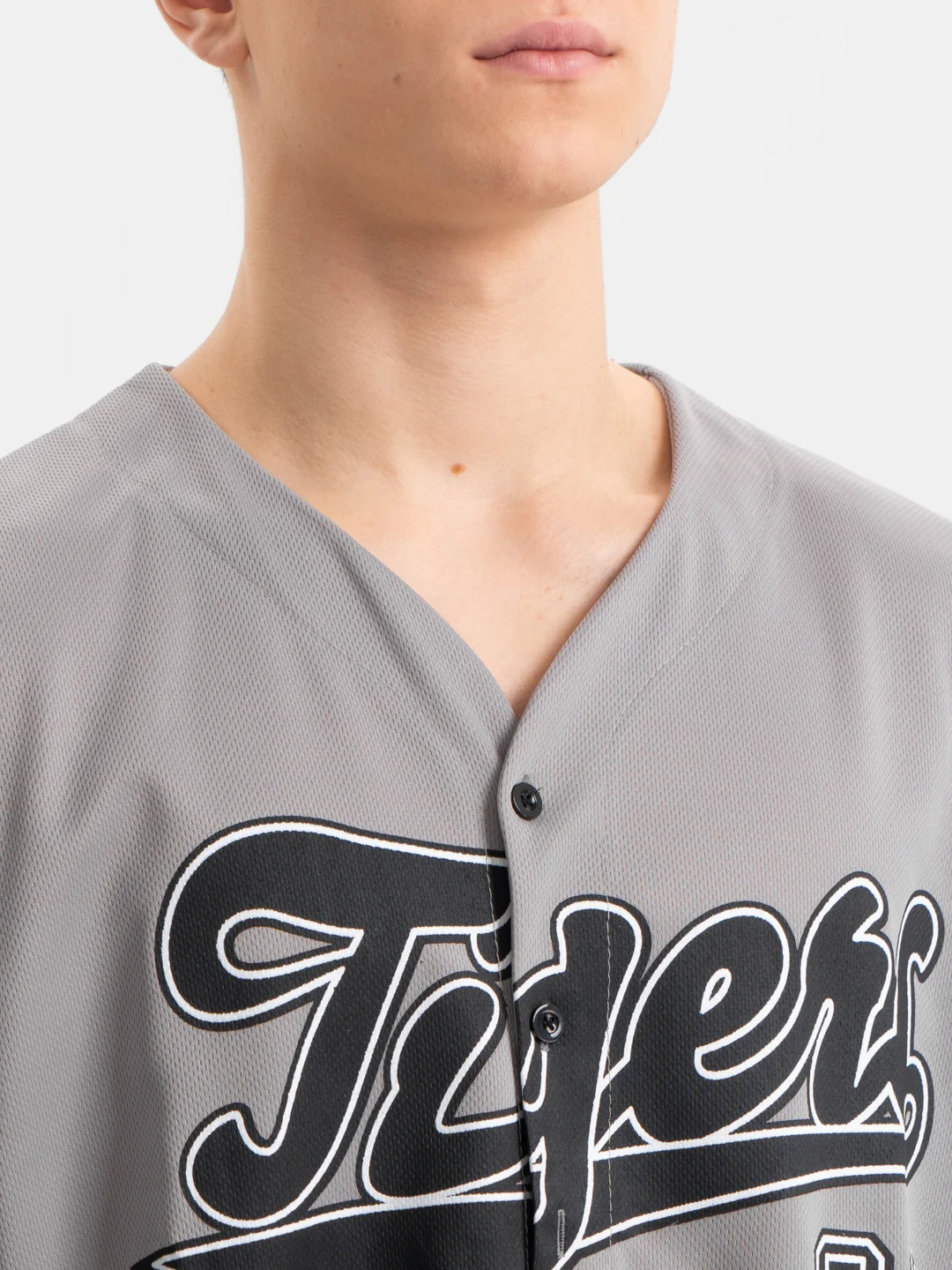 Серый бейсбольная рубашка с коротким рукавом джерси оверсайз Chicago White Sox №45 JORDAN Nike