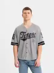 Серый бейсбольная рубашка с коротким рукавом джерси оверсайз Chicago White Sox №45 JORDAN Nike