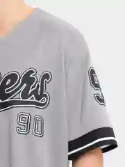 Серый бейсбольная рубашка с коротким рукавом джерси оверсайз Chicago White Sox №45 JORDAN Nike