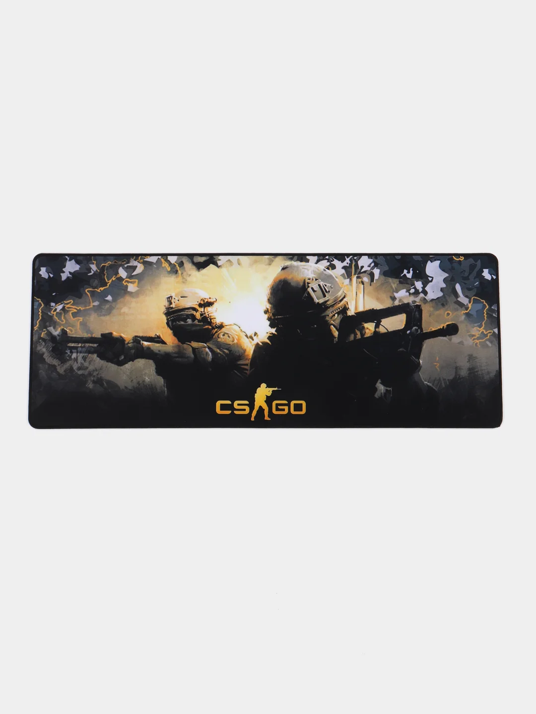 Желтый коврик игровой для мыши и клавиатуры CS-GO (КС-ГО), 800 х 300 х 5мм