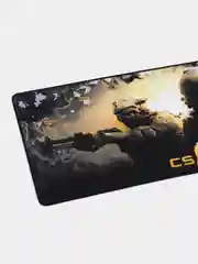 Желтый коврик игровой для мыши и клавиатуры CS-GO (КС-ГО), 800 х 300 х 5мм