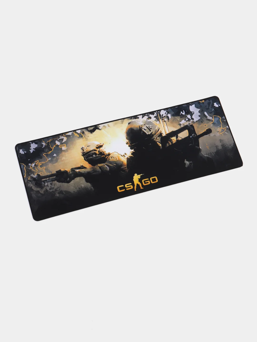 Желтый коврик игровой для мыши и клавиатуры CS-GO (КС-ГО), 800 х 300 х 5мм