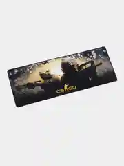 Желтый коврик игровой для мыши и клавиатуры CS-GO (КС-ГО), 800 х 300 х 5мм