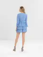 Голубой платье женское с сердечками Tiffan