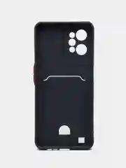Темно-синий силиконовый чехол с отделением для карты Realme C30 / C31 / C35 2022