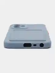 Синий меланж силиконовый чехол с отделением для карты Realme C30 / C31 / C35 2022