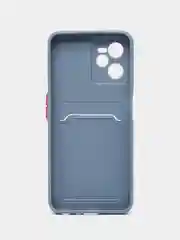 Синий меланж силиконовый чехол с отделением для карты Realme C30 / C31 / C35 2022
