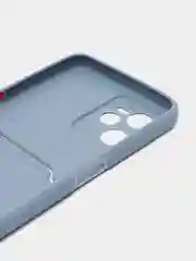 Синий меланж силиконовый чехол с отделением для карты Realme C30 / C31 / C35 2022