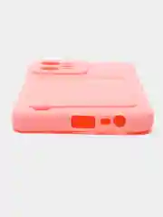 Розовый силиконовый чехол с отделением для карты Realme C30 / C31 / C35 2022